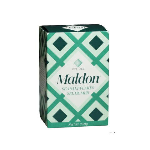 Hand harvested world famous Maldon Salt since 1882. Loved by chefs and cooks the world over – and sought after by gourmets – the unique pyramid flakes continue to inspire to this day. The choice of the passionate and the adventurous. Soft, crunchy sea salt flakes contain the perfect balance of natural minerals, offering a fresh intensity and clean east to enhance any dish. 240 g box