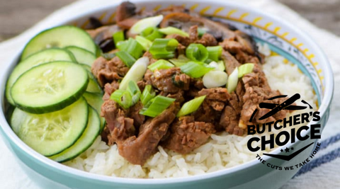 Marinated Flank Steak Rice Bowls