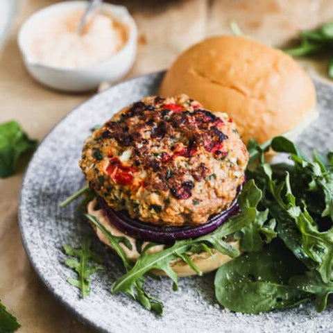 Greek Burgers with Feta Aioli