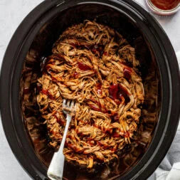 Slow Cooker BBQ Pulled Pork Tenderloin
