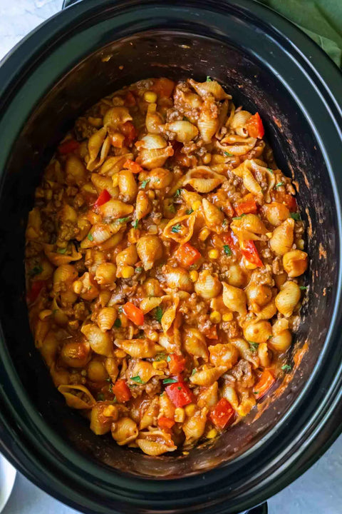 Slow Cooker Taco Pasta