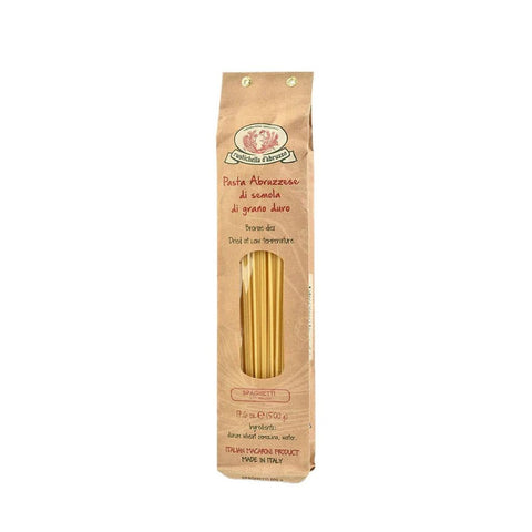 Rustichella d'Abruzzo is the leading artisan pasta maker in Italy, with the widest assortment of regionally-inspired pasta shapes. Pasta maker Gianluigi Peduzzi forages the country for traditional and unusual shapes to include in the vast Rustichella d abruzzo pasta cornucopia  500 g
