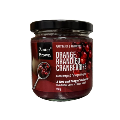 Try a stir-fry with Zinter Brown brandied orange cranberries, rice and a light salad  300 g glass jar